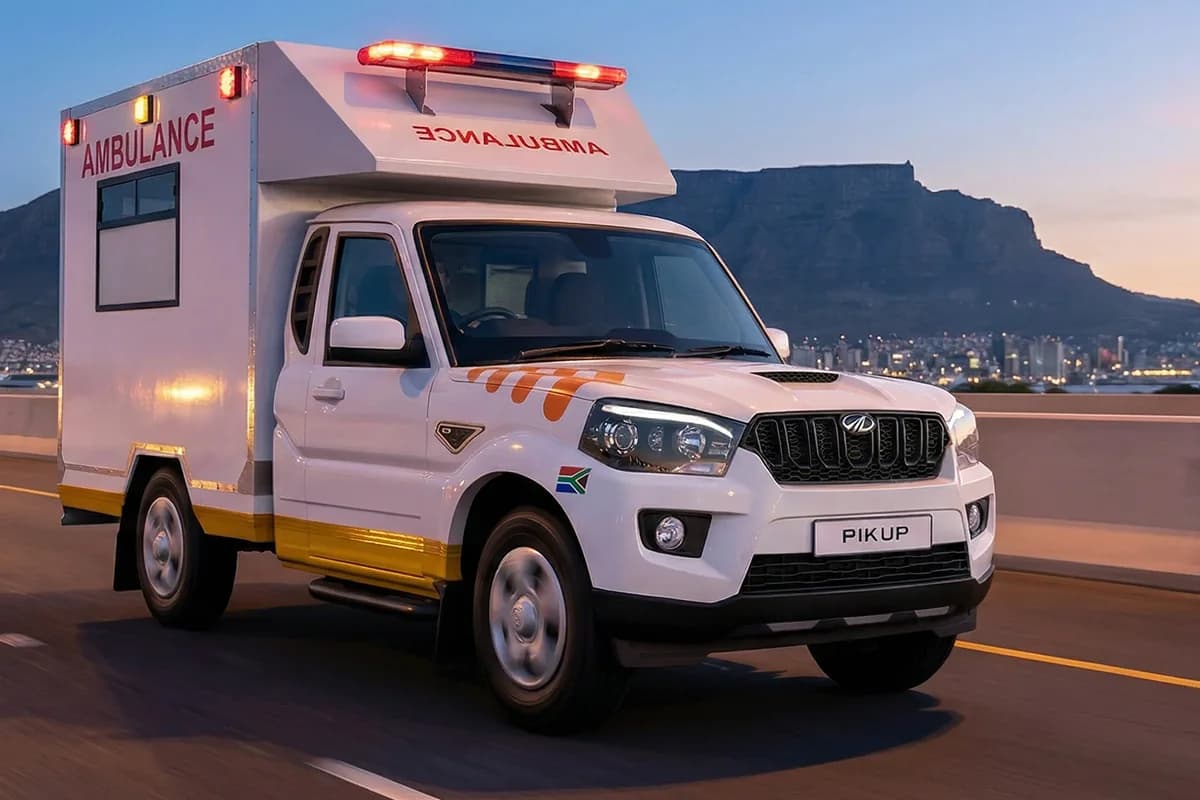 S6 Ambulance on the highway at dusk