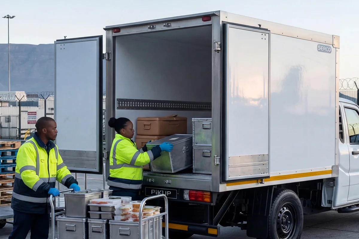 Loading chilled goods into the S4 Refrigeration at an airport depot